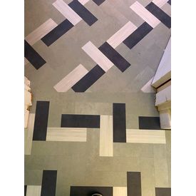 Bespoke LVT parquet design doorway