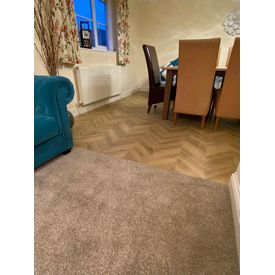 Carpet and luxury vinyl tiles