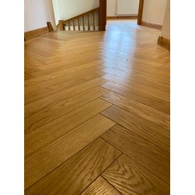 engineered wood parquet landing