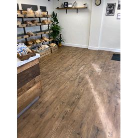 Tudor Bakery shop flooring Tudor Oak LVT