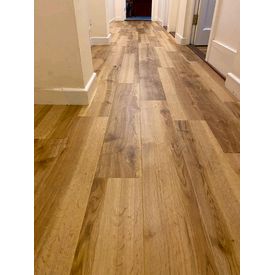 Classic Oak effect luxury vinyl tiles hallway