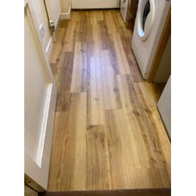 Classic oak effect utility room lvt