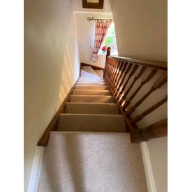 neutral stair carpet wool blend