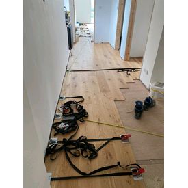 Wood flooring work in progress