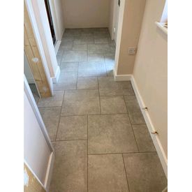 Villa Concrete Field Stone Laying Pattern LVT