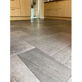 Amtico Form Cinder LVT in pavestone laying pattern