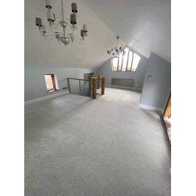 Loft conversion, grey carpet