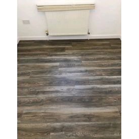 dark wood effect flooring straight plank