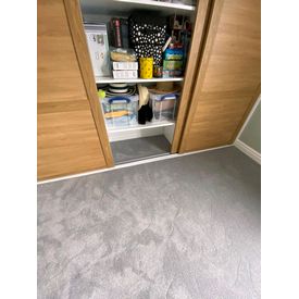 grey carpet fitted to wardrobe and bedroom