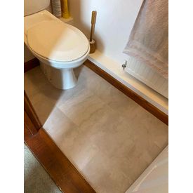 Amtico Spacia rose marble effect tiles WC