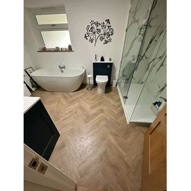 Parquet flooring in Bathroom