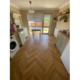 Amtico Spacia Honey Oak Parquet in Kitchen / Diner