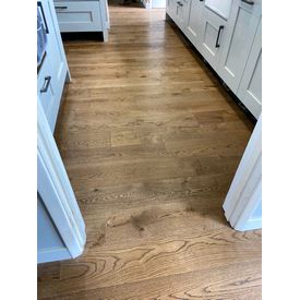 Antique Brown wood flooring in Kitchen